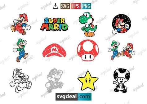 √ 12 Free Super Mario SVG Files For You